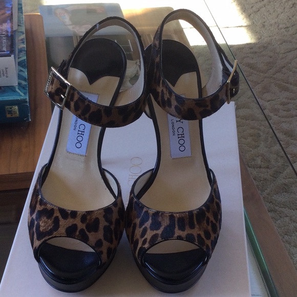 Jimmy Choo Leopard Platforms - Picture 2 of 9